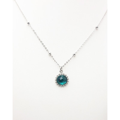 Luca Barra Collana Donna Swarovski Verde