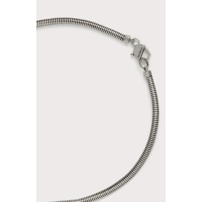 BIKKEMBERGS COLLANA UOMO SNAKE CON DIAMANTE